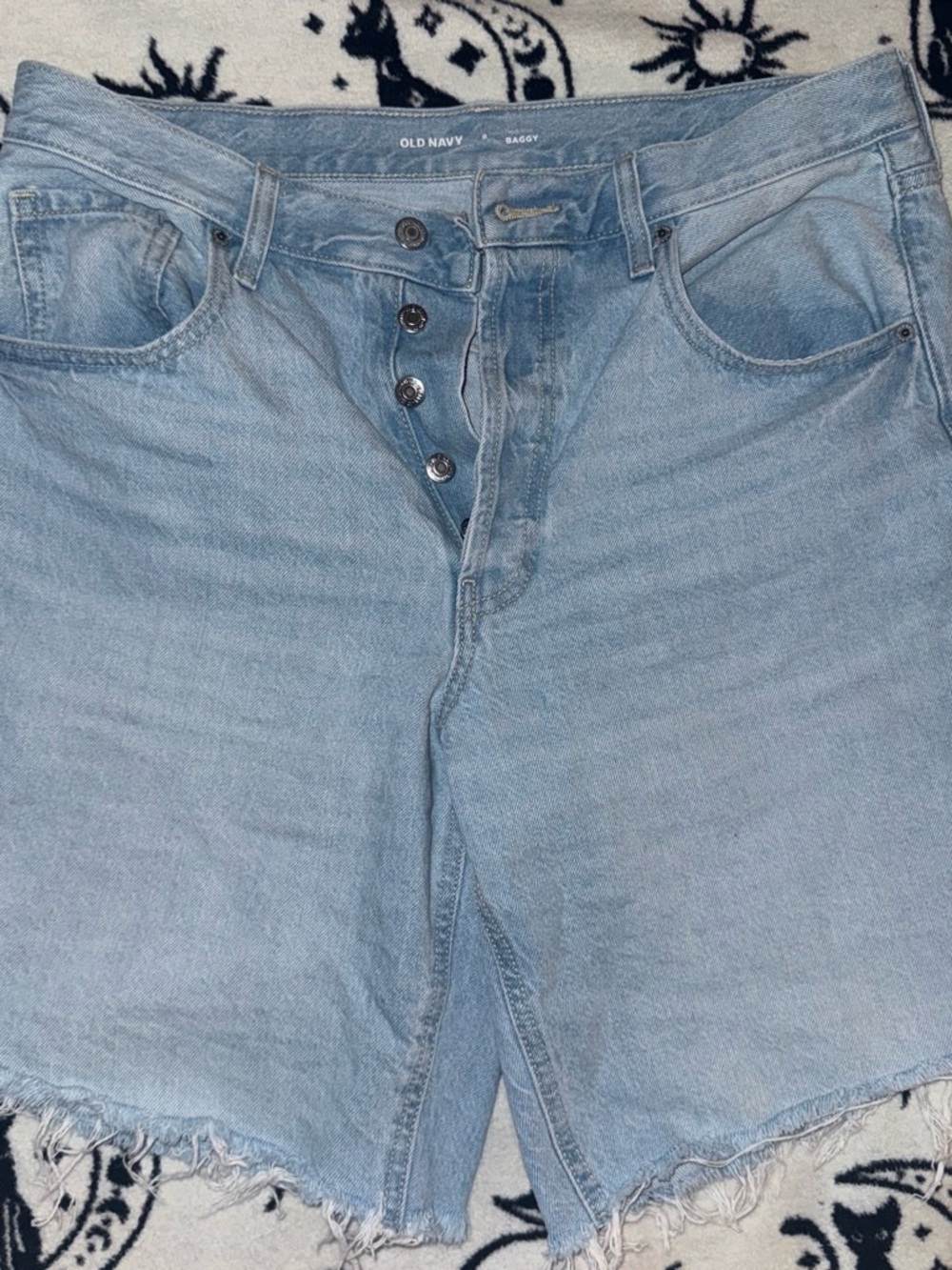 Old Navy Light Wash Denim Baggy Shorts